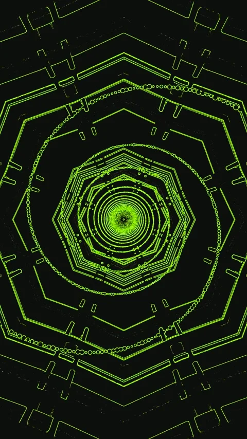 Seamless green tunnel video loop for immersive visual experience during any.. Stock Footage 321572926