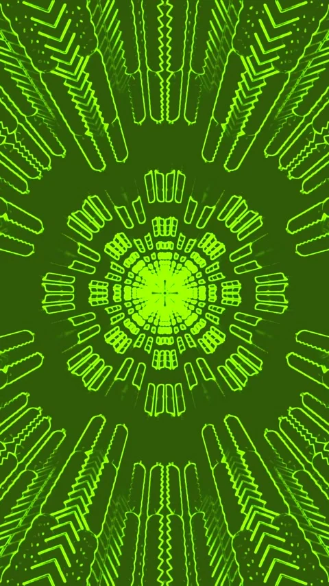 Seamless green tunnel video loop for immersive screensaver experience Stock Footage 321575217