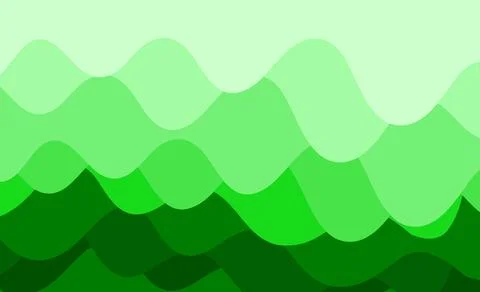 Seamless green wave pattern with smooth flowing lines. Nature inspired abst.. イラスト素材