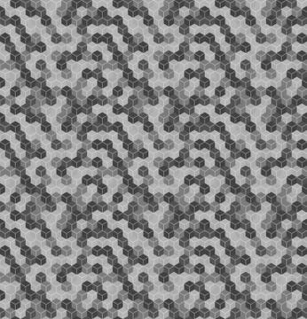 Seamless gresycale cubic - cube, hexagonal, honeycomb; pattern, 3d illusion Stock Illustration
