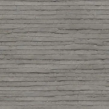 Seamless Grey Brick Wall Texture Background - Industrial Weathered Masonry Ilustração Stock