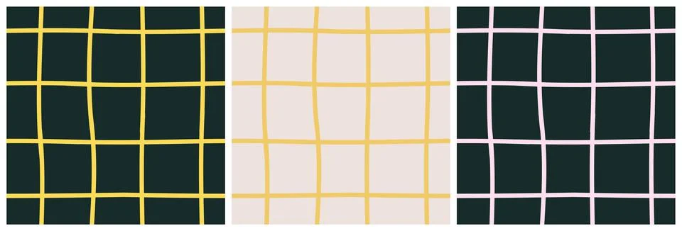Seamless grid pattern set Ilustración de archivo