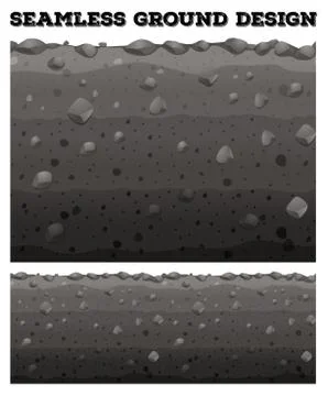 Seamless ground with different layers Stock Illustration