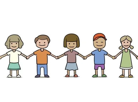 Seamless group of children Ilustração Stock