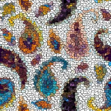 Seamless grunge abstract square pattern. Paint grunge cracks. Stock Illustration