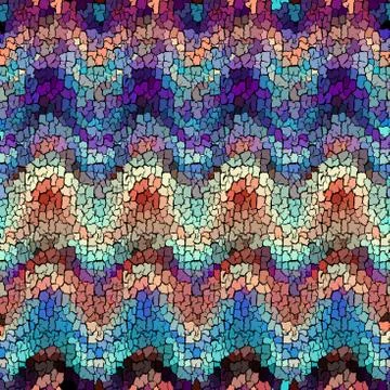 Seamless grunge abstract square pattern. Paint grunge cracks. Stock Illustration