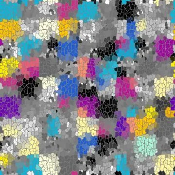 Seamless grunge abstract square pattern. Paint grunge cracks. Stock Illustration
