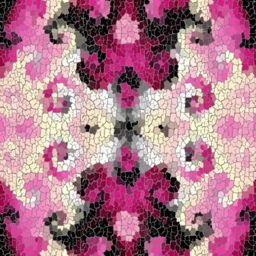 Seamless grunge abstract square pattern. Paint grunge cracks. Stock Illustration