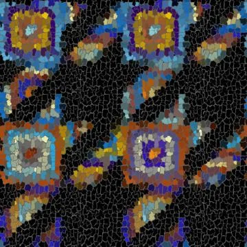 Seamless grunge abstract square pattern. Paint grunge cracks. Illustrazione stock