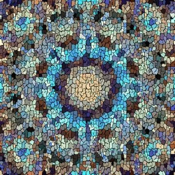 Seamless grunge abstract square pattern. Paint grunge cracks. Stock Illustration