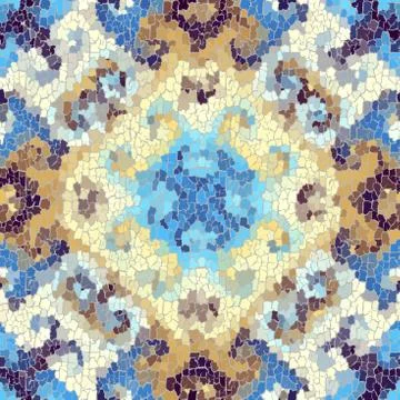 Seamless grunge abstract square pattern. Paint grunge cracks. Stock Illustration