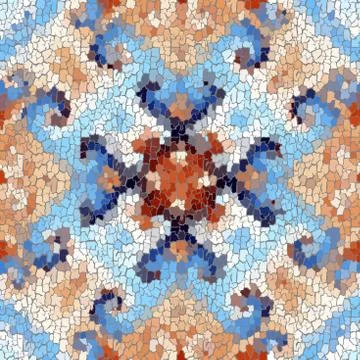 Seamless grunge abstract square pattern. Paint grunge cracks. Stock Illustration