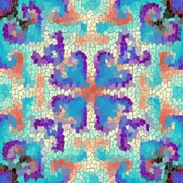 Seamless grunge abstract square pattern. Paint grunge cracks. Illustrazione stock