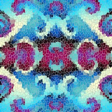 Seamless grunge abstract square pattern. Paint grunge cracks. Stock Illustration