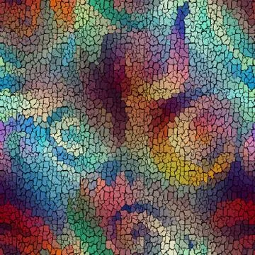 Seamless grunge abstract square pattern. Paint grunge cracks. Stock Illustration