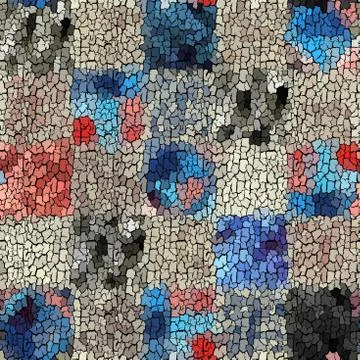 Seamless grunge abstract square pattern. Paint grunge cracks. Illustrazione stock