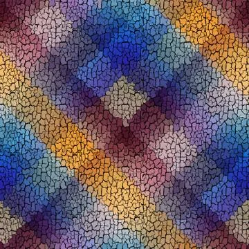 Seamless grunge abstract square pattern. Paint grunge cracks. Illustrazione stock