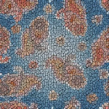 Seamless grunge abstract square pattern. Paint grunge cracks. Illustrazione stock