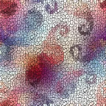 Seamless grunge abstract square pattern. Paint grunge cracks. Illustrazione stock