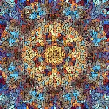 Seamless grunge abstract square pattern. Paint grunge cracks. Stock Illustration