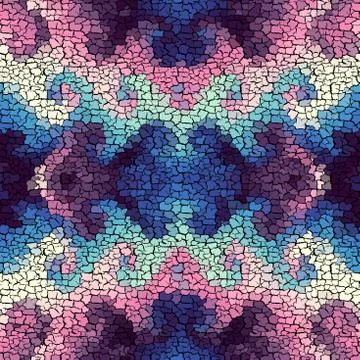 Seamless grunge abstract square pattern. Paint grunge cracks. Stock Illustration