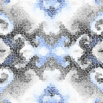 Seamless grunge abstract square pattern. Paint grunge cracks. Stock Illustration