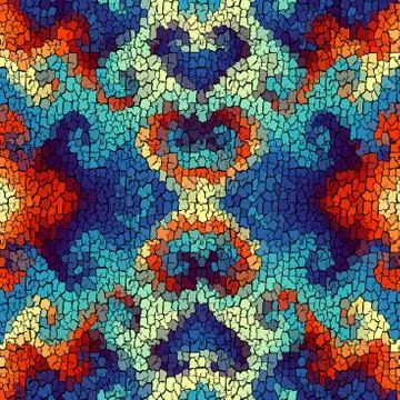 Seamless grunge abstract square pattern. Paint grunge cracks. Stock Illustration