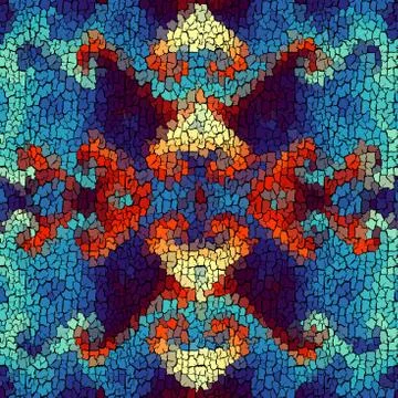 Seamless grunge abstract square pattern. Paint grunge cracks. Illustrazione stock