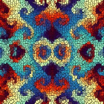 Seamless grunge abstract square pattern. Paint grunge cracks. Stock Illustration