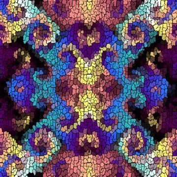 Seamless grunge abstract square pattern. Paint grunge cracks. Stock Illustration