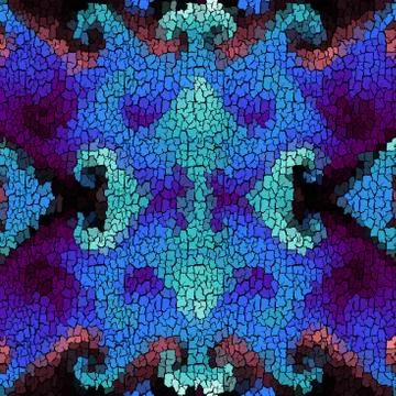 Seamless grunge abstract square pattern. Paint grunge cracks. Stock Illustration