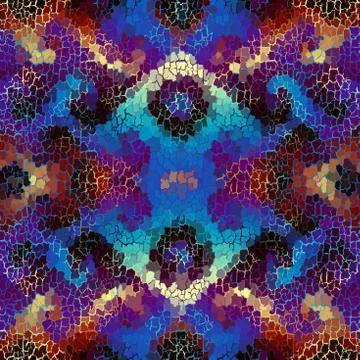 Seamless grunge abstract square pattern. Paint grunge cracks. Stock Illustration