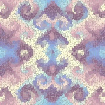 Seamless grunge abstract square pattern. Paint grunge cracks. Stock Illustration