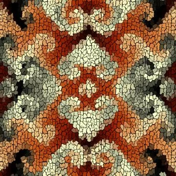 Seamless grunge abstract square pattern. Paint grunge cracks. Stock Illustration