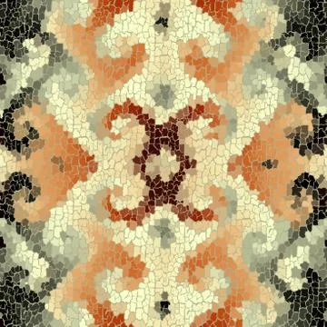 Seamless grunge abstract square pattern. Paint grunge cracks. Stock Illustration