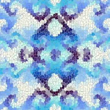 Seamless grunge abstract square pattern. Paint grunge cracks. Stock Illustration