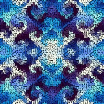 Seamless grunge abstract square pattern. Paint grunge cracks. Stock Illustration