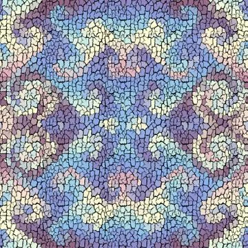 Seamless grunge abstract square pattern. Paint grunge cracks. Stock Illustration