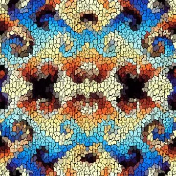 Seamless grunge abstract square pattern. Paint grunge cracks. Illustrazione stock