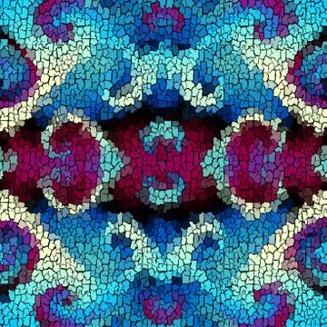 Seamless grunge abstract square pattern. Paint grunge cracks. Illustrazione stock