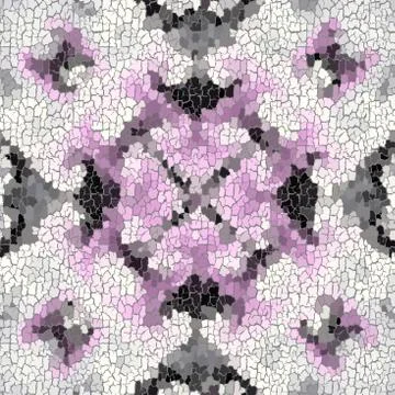 Seamless grunge abstract square pattern. Paint grunge cracks. Stock Illustration