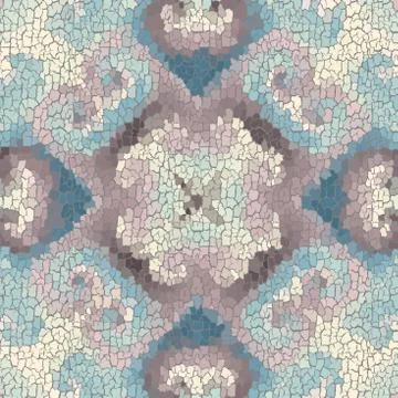 Seamless grunge abstract square pattern. Paint grunge cracks. Stock Illustration