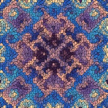 Seamless grunge abstract square pattern. Paint grunge cracks. Stock Illustration