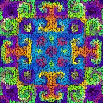 Seamless grunge abstract square pattern. Paint grunge cracks. Illustrazione stock