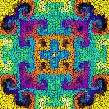 Seamless grunge abstract square pattern. Paint grunge cracks. Stock Illustration
