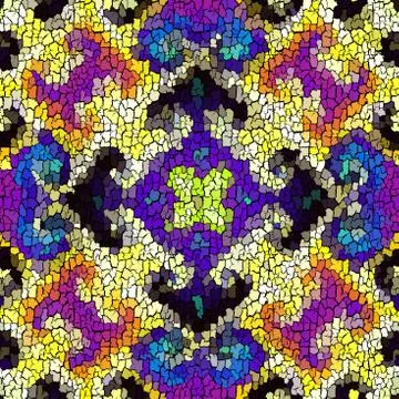 Seamless grunge abstract square pattern. Paint grunge cracks. Stockillustratie