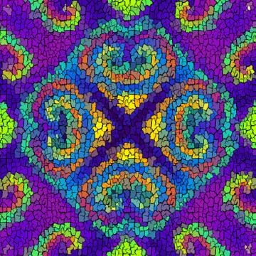 Seamless grunge abstract square pattern. Paint grunge cracks. Stock Illustration