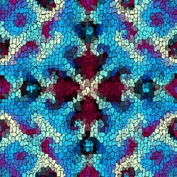 Seamless grunge abstract square pattern. Paint grunge cracks. Stock Illustration