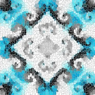 Seamless grunge abstract square pattern. Paint grunge cracks. Illustrazione stock