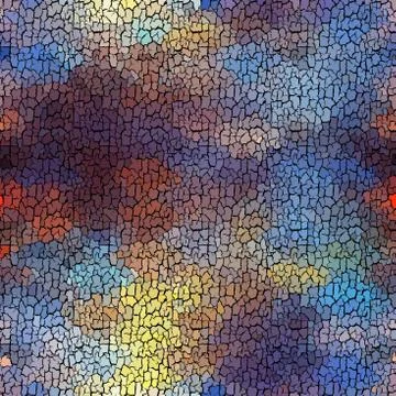 Seamless grunge abstract square pattern. Paint grunge cracks. Stock Illustration